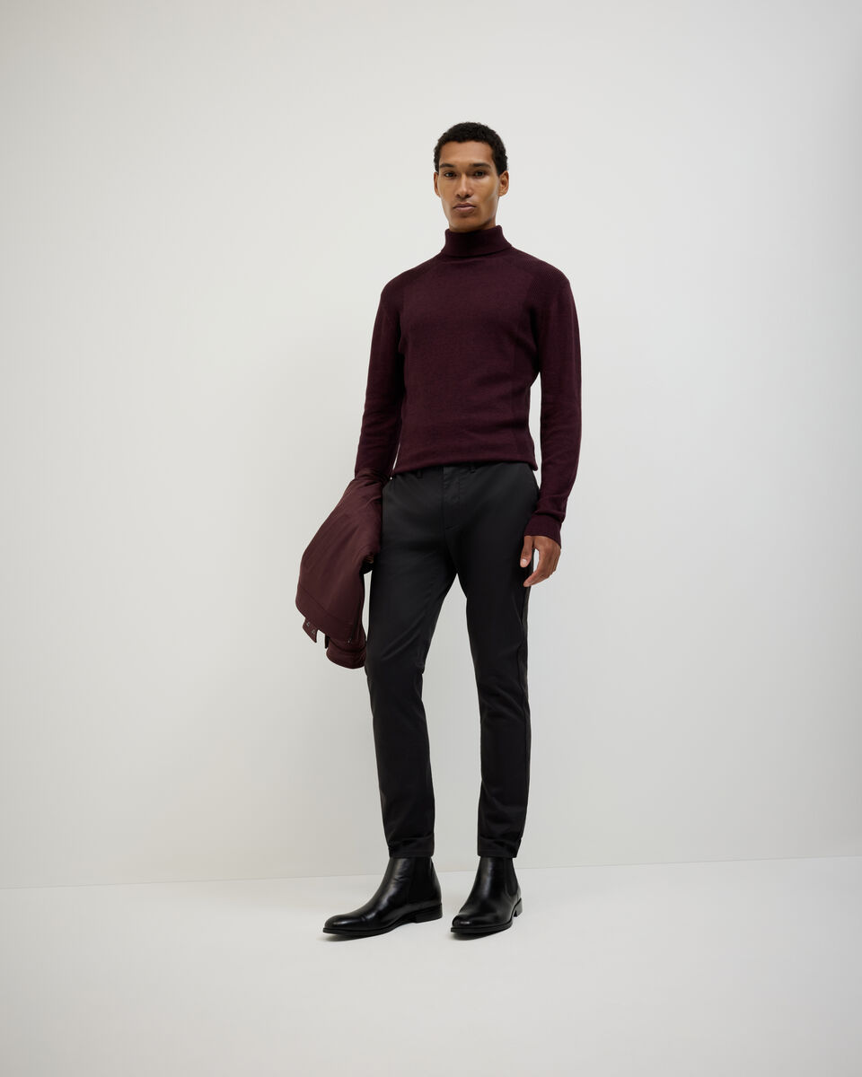 Dezra Roll Neck Knit, Burgundy, hi-res
